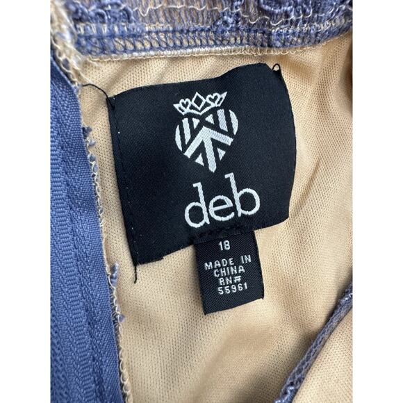 Deb Glitter Lace Lavender Formal Halter Gown Lined Women’s Size 18 NWT - Picture 8 of 10